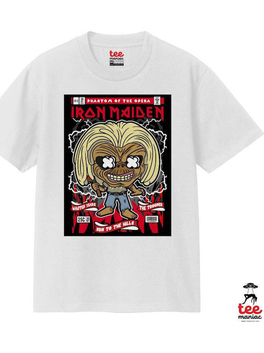 Iron Maiden Eddie Κλασικό T-shirt Διπλής Ραφής Χωρίς Πλευρικές Ραφές Λευκο 100% Βαμβάκι Vegan & Oeko-tex Πιστοποιημένο Iron Maiden Eddie Κλασικό T-shirt Διπλής Ραφής Χωρίς Πλευρικές Ραφές Λευκο 100% Βαμβάκι Vegan & Oeko-tex Πιστοποιημένο