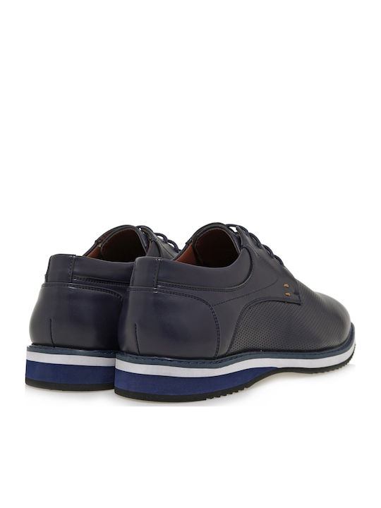 Men's Synthetic Leather Casual Shoes Blue