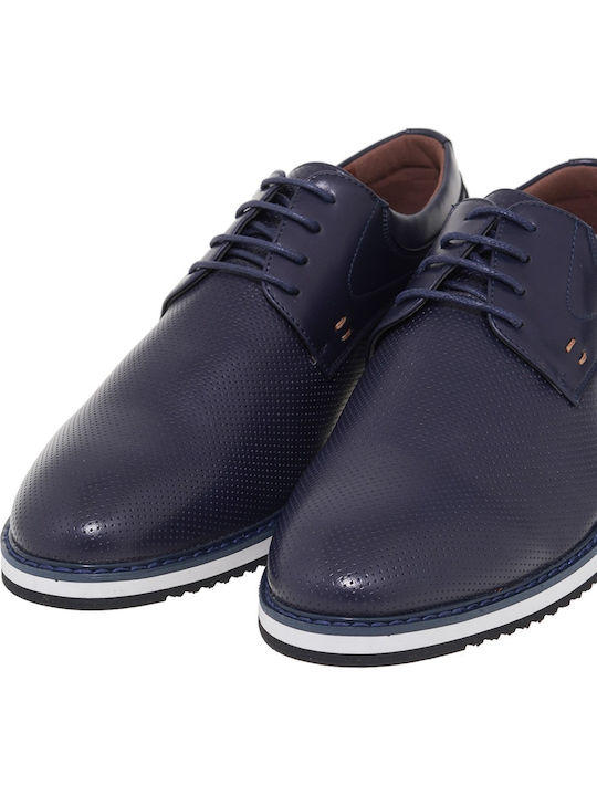 Men's Synthetic Leather Casual Shoes Blue