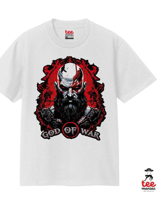 God War Κλασικό T-shirt Διπλής Ραφής Χωρίς Πλευρικές Ραφές Λευκο 100% Βαμβάκι Vegan & Oeko-tex Πιστοποιημένο God War Κλασικό T-shirt Διπλής Ραφής Χωρίς Πλευρικές Ραφές Λευκο 100% Βαμβάκι Vegan & Oeko-tex Πιστοποιημένο