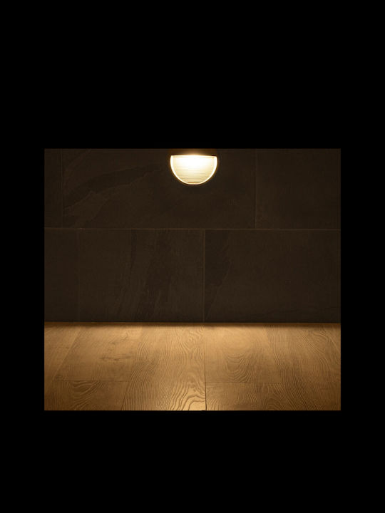 kelvo Stepart Wall-Mounted Outdoor Spotlight LED IP65 3W with Warm White Light 16x8x16cm