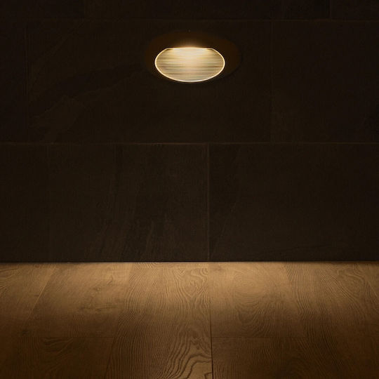 kelvo Stepart Wandmontiertes Außenbeleuchtung LED IP65 3W mit Warmweißem Licht 26x5.5x13cm