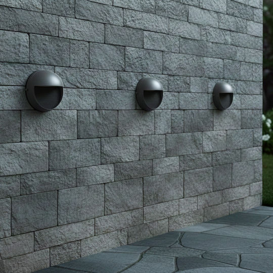 kelvo Stepart Wall-Mounted Outdoor Spotlight LED IP65 3W with Warm White Light 16x8x16cm