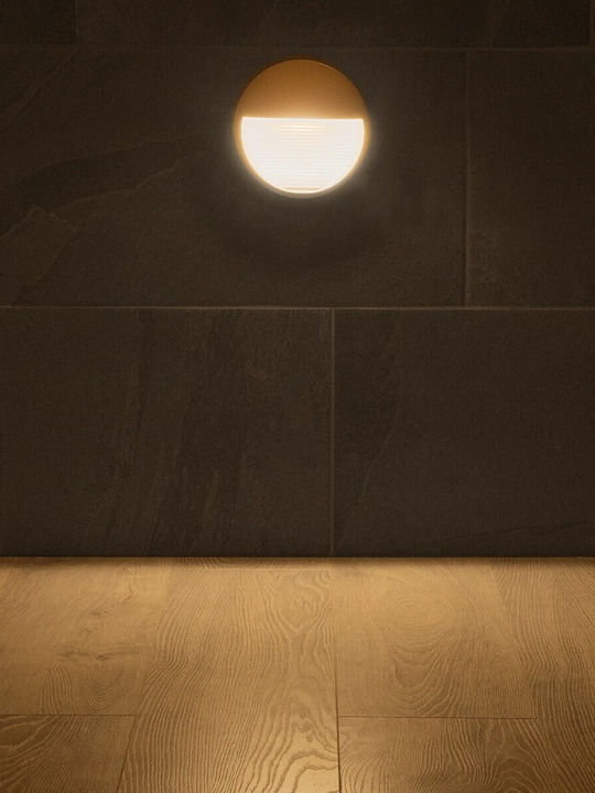 kelvo Stepart Wall-Mounted Outdoor Lighting LED IP65 3W with Warm White Light 16x8x16cm