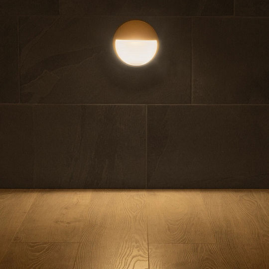 kelvo Stepart Wandmontierte Außenbeleuchtung LED IP65 3W mit Warmweißem Licht 16x8x16cm