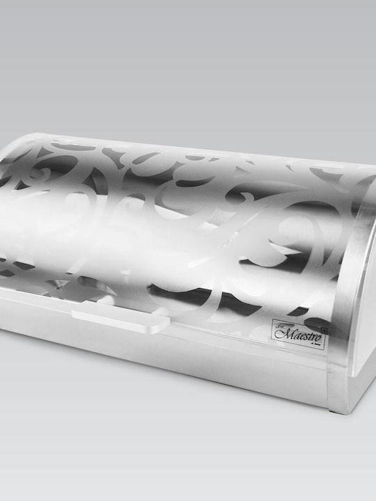 Maestro Ψωμιέρα με Καπάκι Inox Γκρι 36x16.5x22cm Maestro Ψωμιέρα με Καπάκι Inox Γκρι 36x16.5x22cm