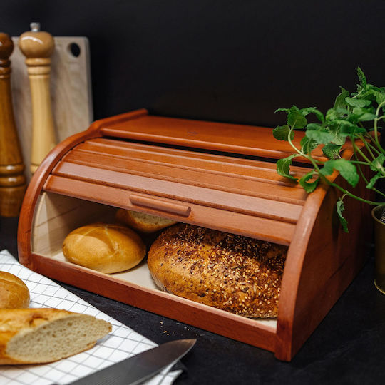 Creative Brotkasten mit Deckel Hölzernes Beige 38x28.5x17.5cm Creative Brotkasten mit Deckel Hölzernes Beige 38x28.5x17.5cm