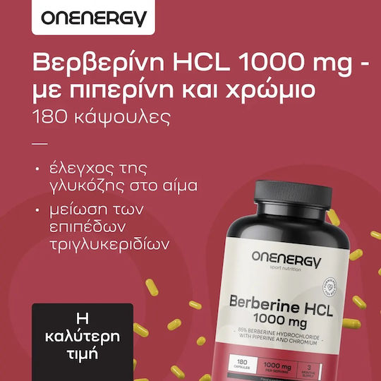 OnEnergy Berberine HCL 1000mg 180 Mützen