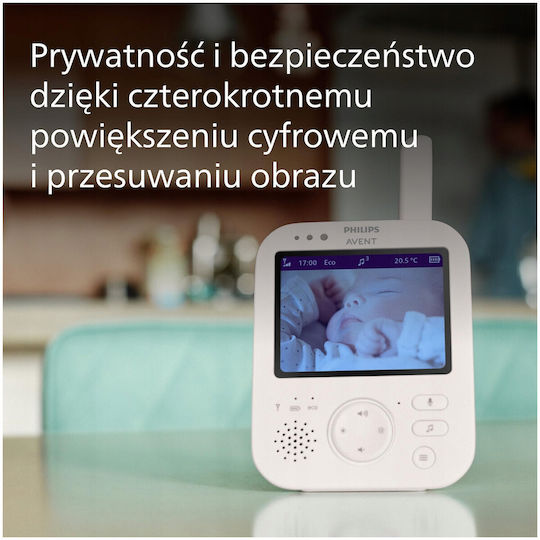 Philips Ασύρματη Ενδοεπικοινωνία Μωρού με Κάμερα & Οθόνη 2.8" , Αμφίδρομη Επικοινωνία & Νανουρίσματα