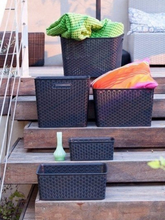 Curver Mystyle Καλάθι Αποθήκευσης Πλαστικό Μαύρο 25.5x19.6x10.3cm