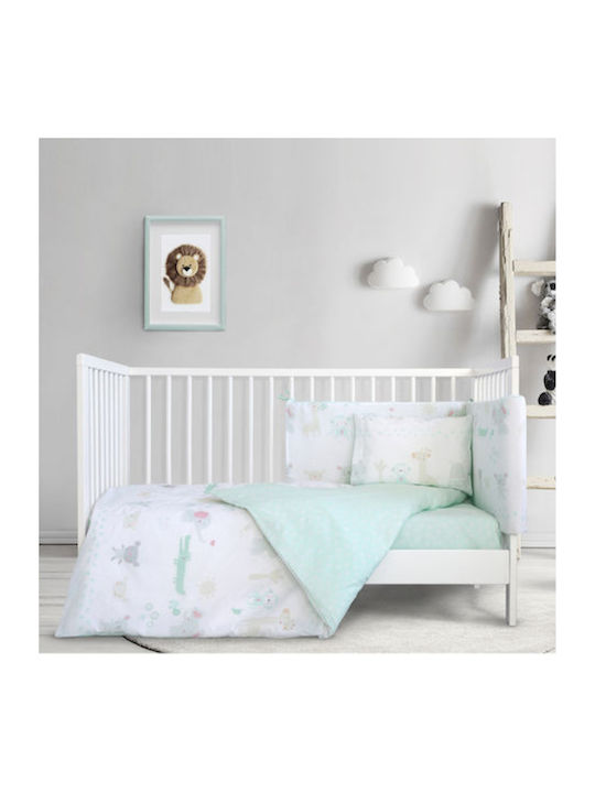 Nima Best Friends Бебешка кувертюра Памук Тюркоазен 110x150см Nima Best Friends Бебешка кувертюра Памук Тюркоазен 110x150см