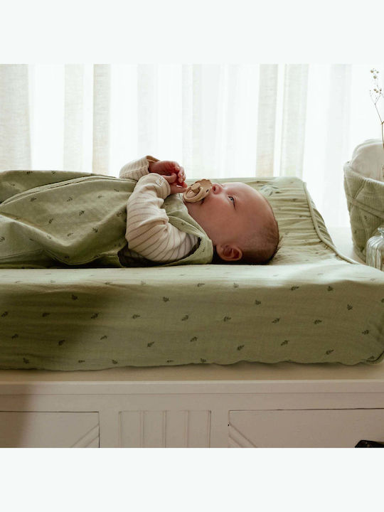 Little Dutch Changing Pad Cover Pure made of Fabric Mint 44x72cm