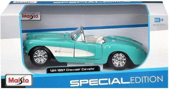 Maisto Chevrolet Corvette '57 Φιγούρα Μοντελισμού Αυτοκίνητο Μπλε σε Κλίμακα 1:24