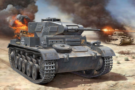 Revell PzKpfw II Ausf. F 1:76 Фигура за Моделизъм Резервоар 61 Части в Мащаб 1:76