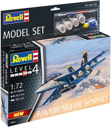 Revell Φιγούρα Μοντελισμού Αεροπλάνο F/A-18F Super Hornet 97 Κομματιών σε Κλίμακα 1:72 με Κόλλα και Χρώματα 25.3x18.7εκ.