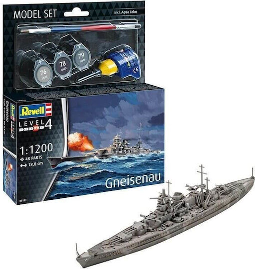 Revell Battleship Φιγούρα Μοντελισμού 48 Κομματιών σε Κλίμακα 1:1200 με Κόλλα και Χρώματα 18.8x3εκ.