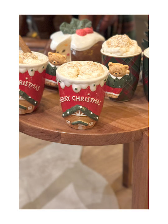 Kaemingk Weihnachtliche Becher Rot Weihnachtlich Becher Rot L12xB8.5xD8.5cm.