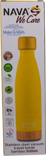 Nava Sticlă Termos Oțel inoxidabil 500ml Yellow