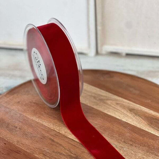Kappa Decor Weihnachtliche Farbband Stoff Rot 900x3.8cm 1Stück