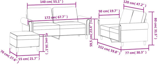 Set de Sufragerie 3 Scaune & 2 Scaune & Taburet