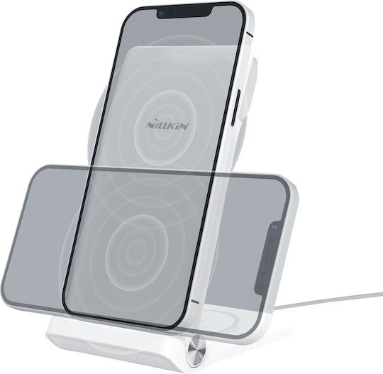 Nillkin Ασύρματος Φορτιστής (Qi Pad) 15W Λευκός (Powertrio 3in1 Wireless Charger)