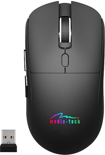 Media-Tech MT1124 Ασύρματο & Ενσύρματο Εργονομικό Bluetooth Vertical Ποντίκι Μαύρο