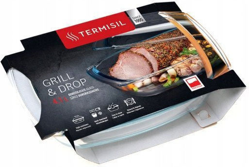 Termisil Гърне Стъклено със Стъклен Капак 34x22.5см 1бр