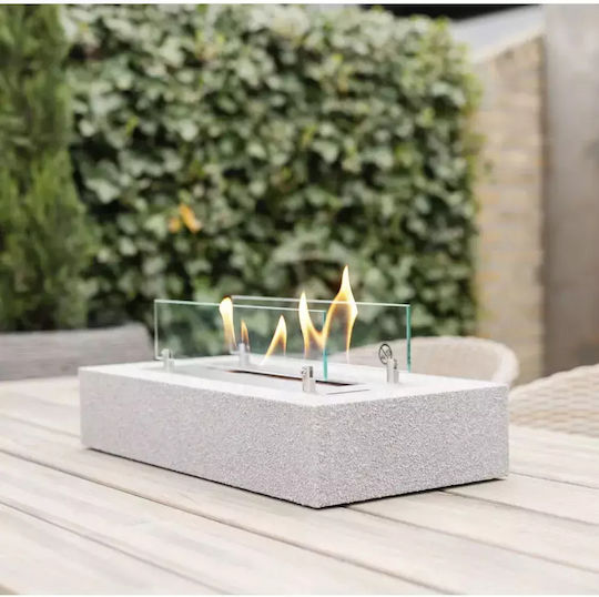Xaralyn Indoor Desktop Bioethanol Fireplace Gray 26x53x10.5cm