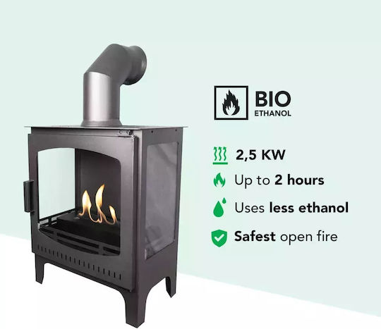 Xaralyn Boden Bioethanol Kamine Innenbereich Schwarz 60x48x29cm