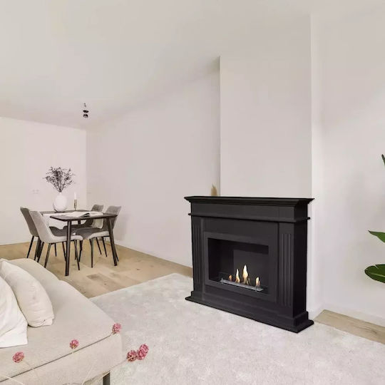 Xaralyn Indoor Wall Mounted Bioethanol Fireplace Black 92x98x28cm