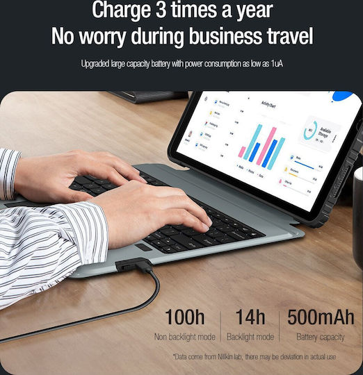 Nillkin Bumper Combo Flip Cover με Πληκτρολόγιο Μαύρη (iPad Pro 2024 13")