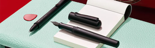 Faber-Castell Hexo Πένα Γραφής Medium από Αλουμίνιο με Μαύρο Μελάνι