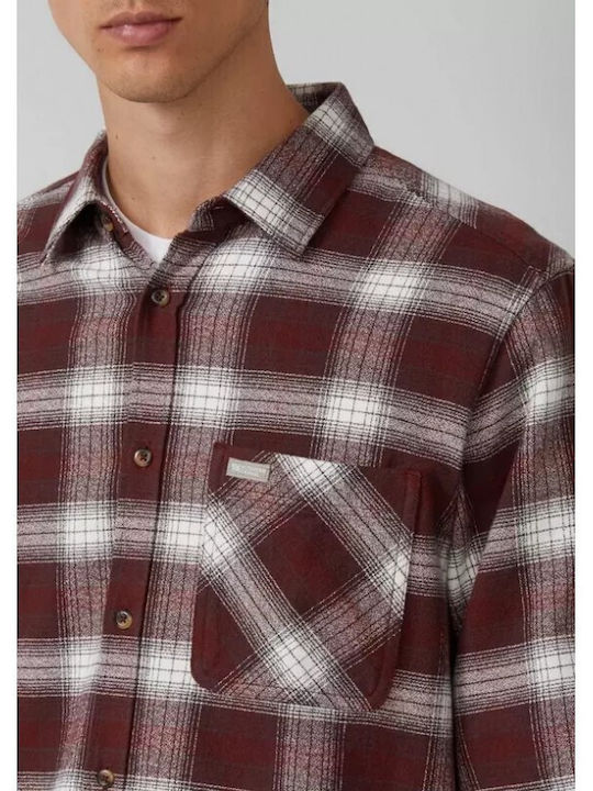Long-sleeved Shirt Checked Brown