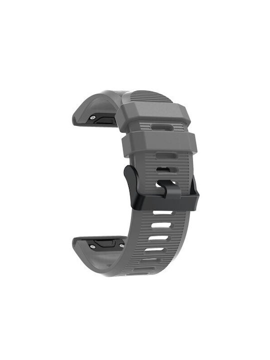QuickFit Stripes Каишка Силикон Сив (Fenix 3 / 5X / 5X Plus / 6X / 6X Pro / 7X / 7X Pro / 8 (51mm))