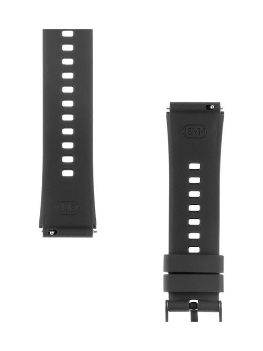 Tactical Strap Silicone Black (Universal 18mm)
