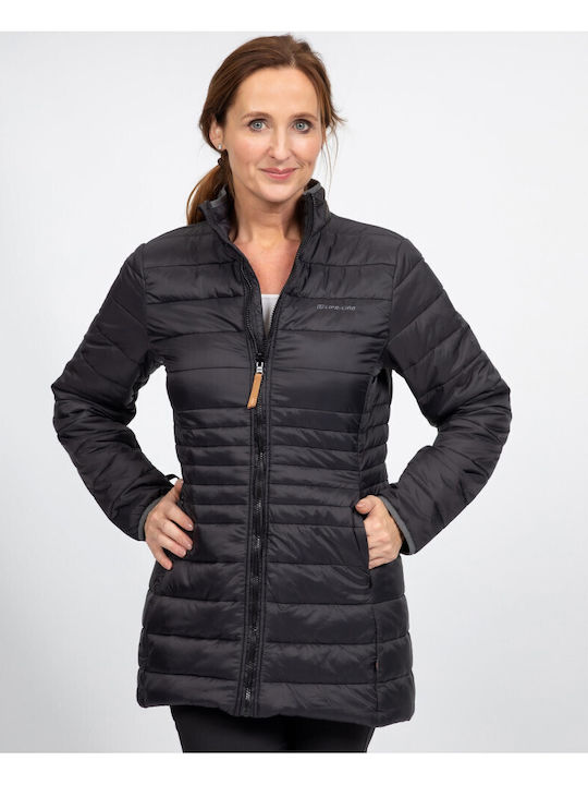 Katja 3 in 1 Long Women's Jacket for Winter Dark Grey