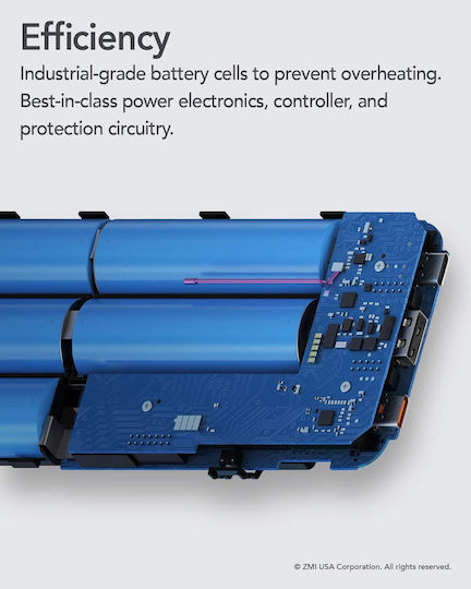 ZMI Qb826g Power Bank 25000mAh με Θύρα USB-A και 2 Θύρες USB-C Power Delivery / Quick Charge 3.0 Γκρι