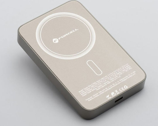 F-Energy F10K8 MagSafe Baterie Externă 10000mAh 15W Încărcare Rapidă Bej