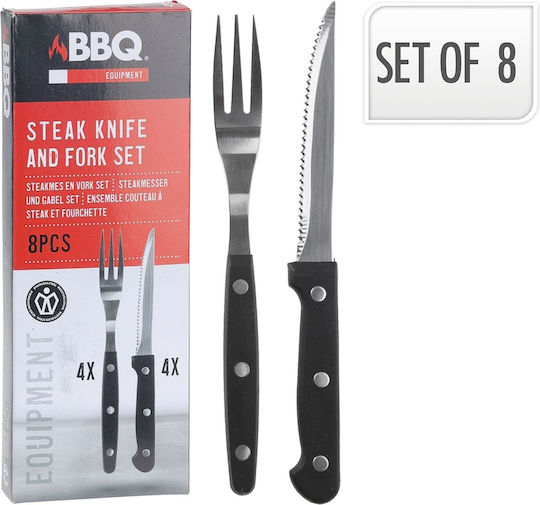 Click Set Oțel inoxidabil de Servire 8buc Negru