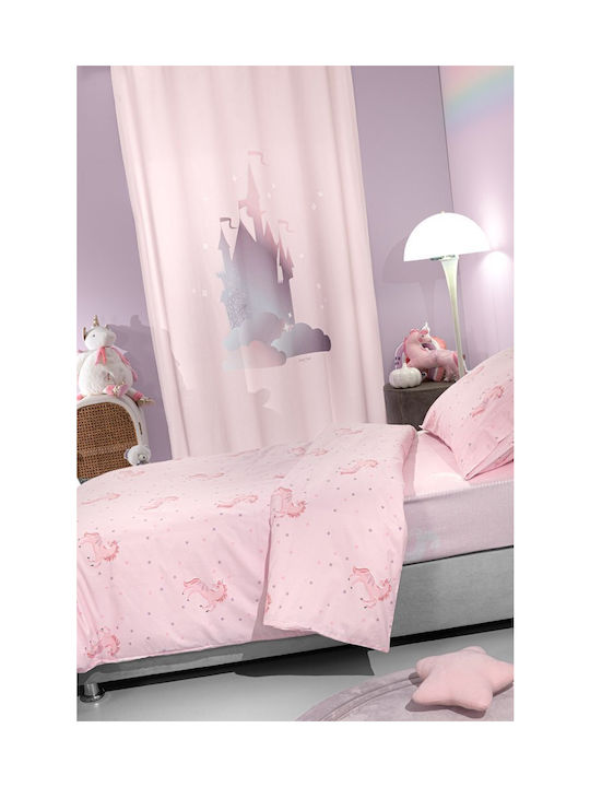 Saint Clair Perdea pentru Copii Opacă cu Capsatoare Roz 160x240buc