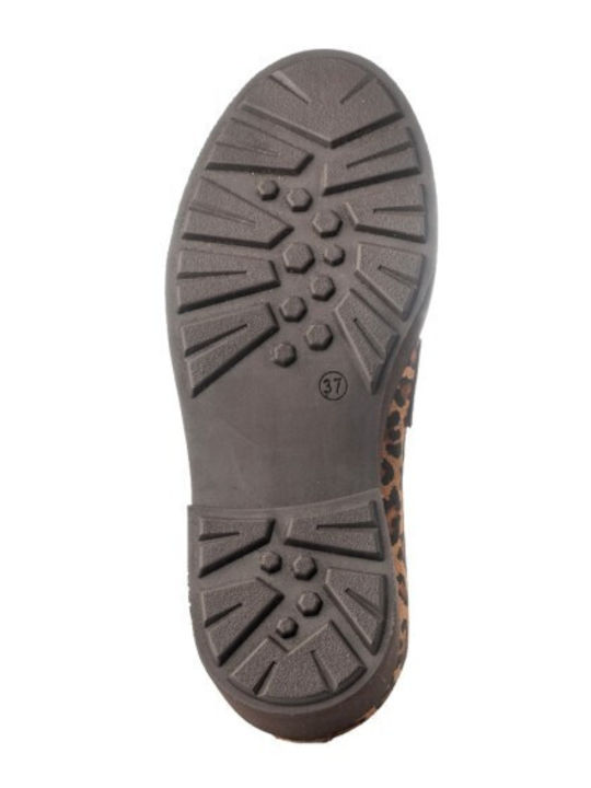 Δερμάτινα Γυναικεία Loafers σε Καφέ Χρώμα