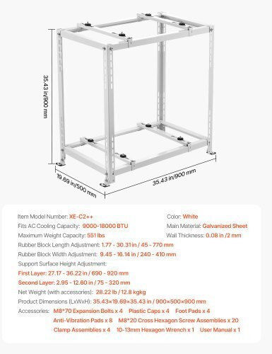 Vevor Floor Support Air Conditioner Bracket