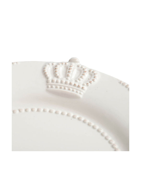Artekko Crown Πιατέλα Σερβιρίσματος Κεραμική Λευκή με Διάμετρο 29εκ.