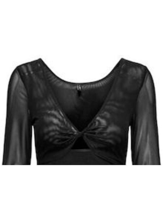 Rochie Maxi De Seară Cu Plasă Neagră