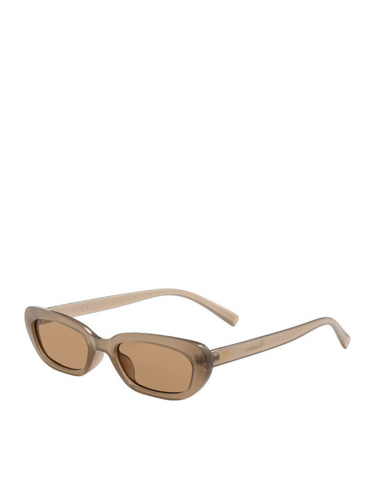 Firenze Women's Sunglasses with Beige Horn-Rimmed Frame and Brown Lenses SP-3018-1