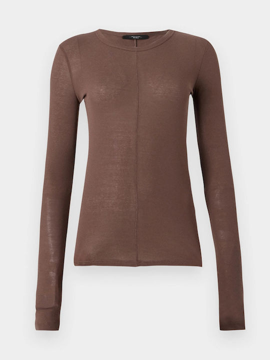 Women's Blouse Long Sleeve Chocolate