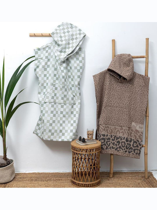 Palamaiki Cotton Brown Beach Poncho