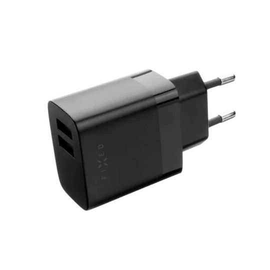 Fixed Ladegerät ohne Kabel mit 2 USB-A Anschlüsse 17W Schwarzs (FIXC17N-2U-BK)