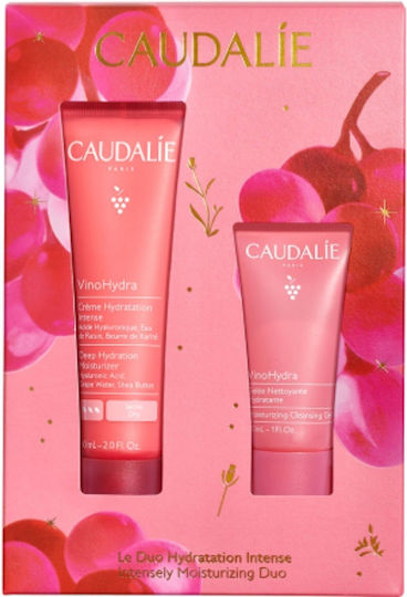 Caudalie VinoHydra Intensely Skin Care Set for Moisturizing & Facial Cleaning 2pcs