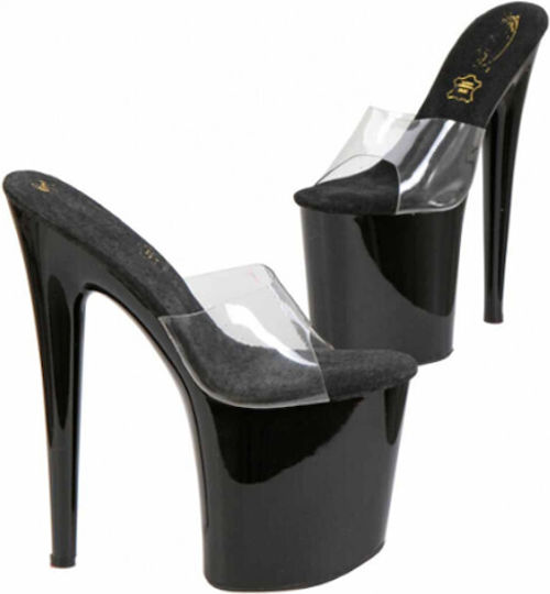 Pantofi Cu Toc Înalt Sexy Platforme Negre